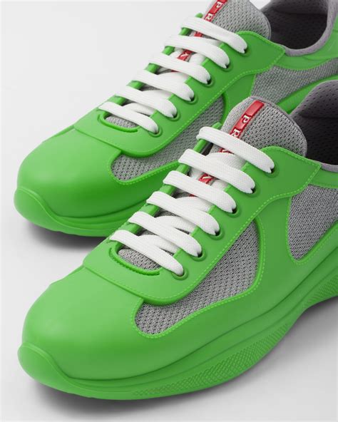 dark green prada sneakers|Prada rubber sneakers.